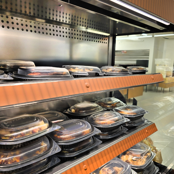 Expositores alimentares aquecidos FUTURO 2 para refei&ccedil;&otilde;es quentes